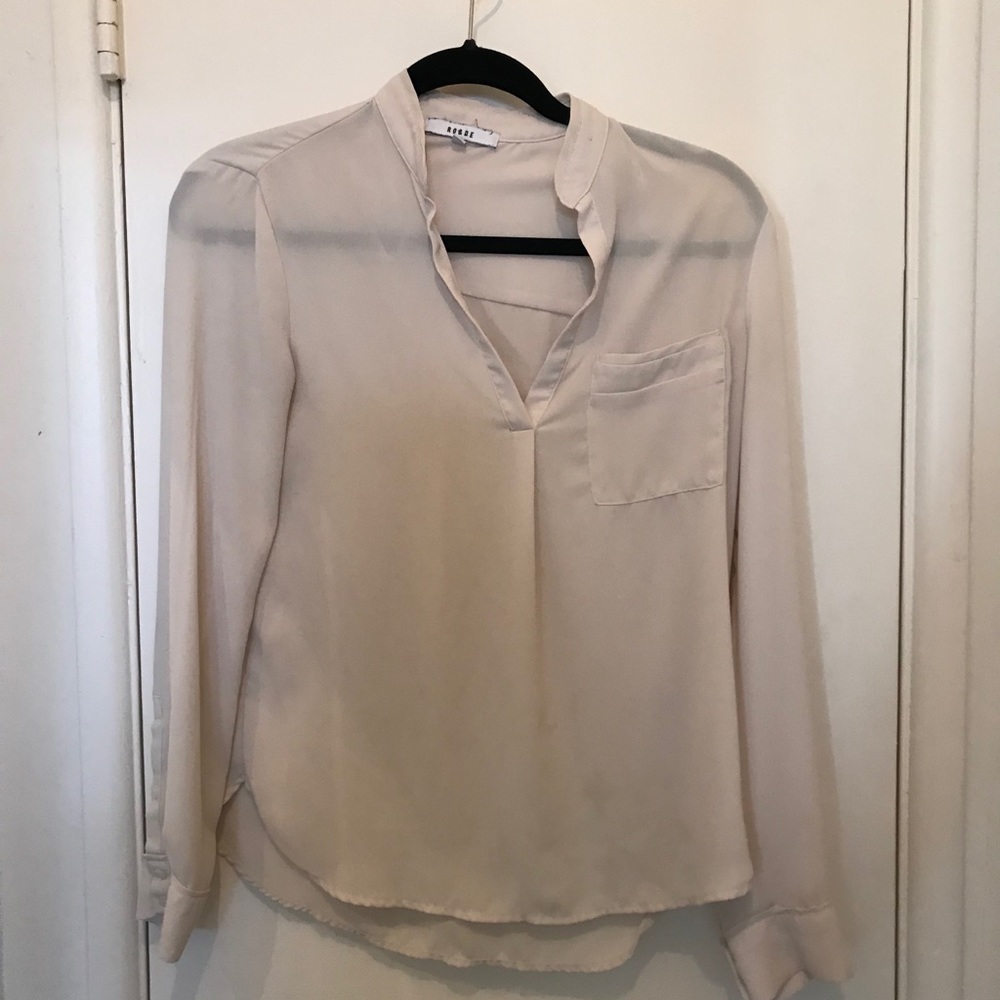 RO&DE silk cream blouse